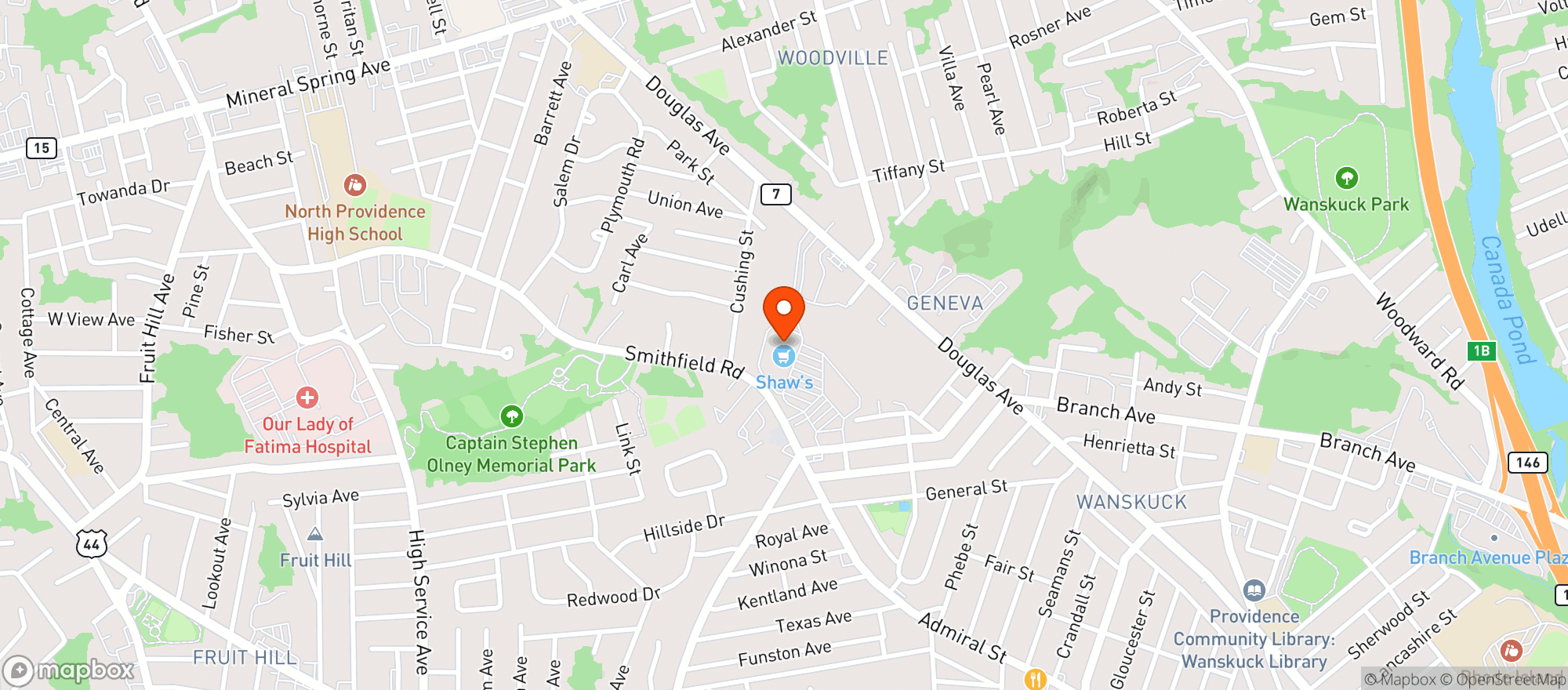 Map showing Shaws #4443
