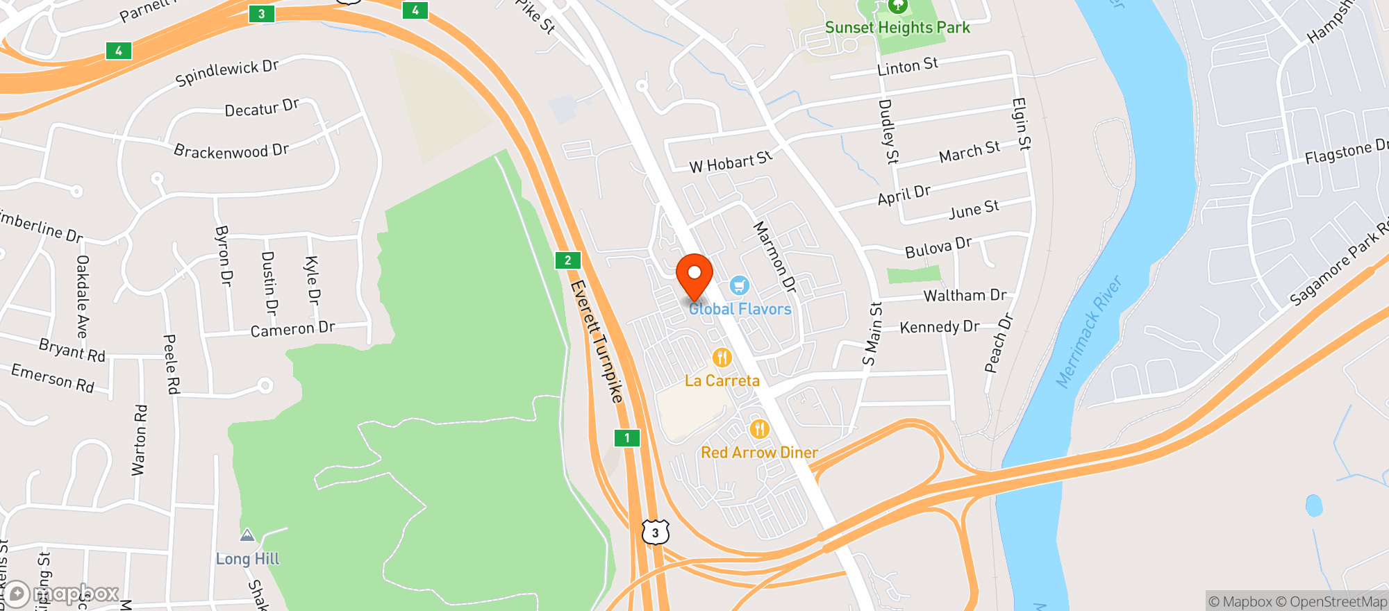 Map showing Cumberland Farms #5436