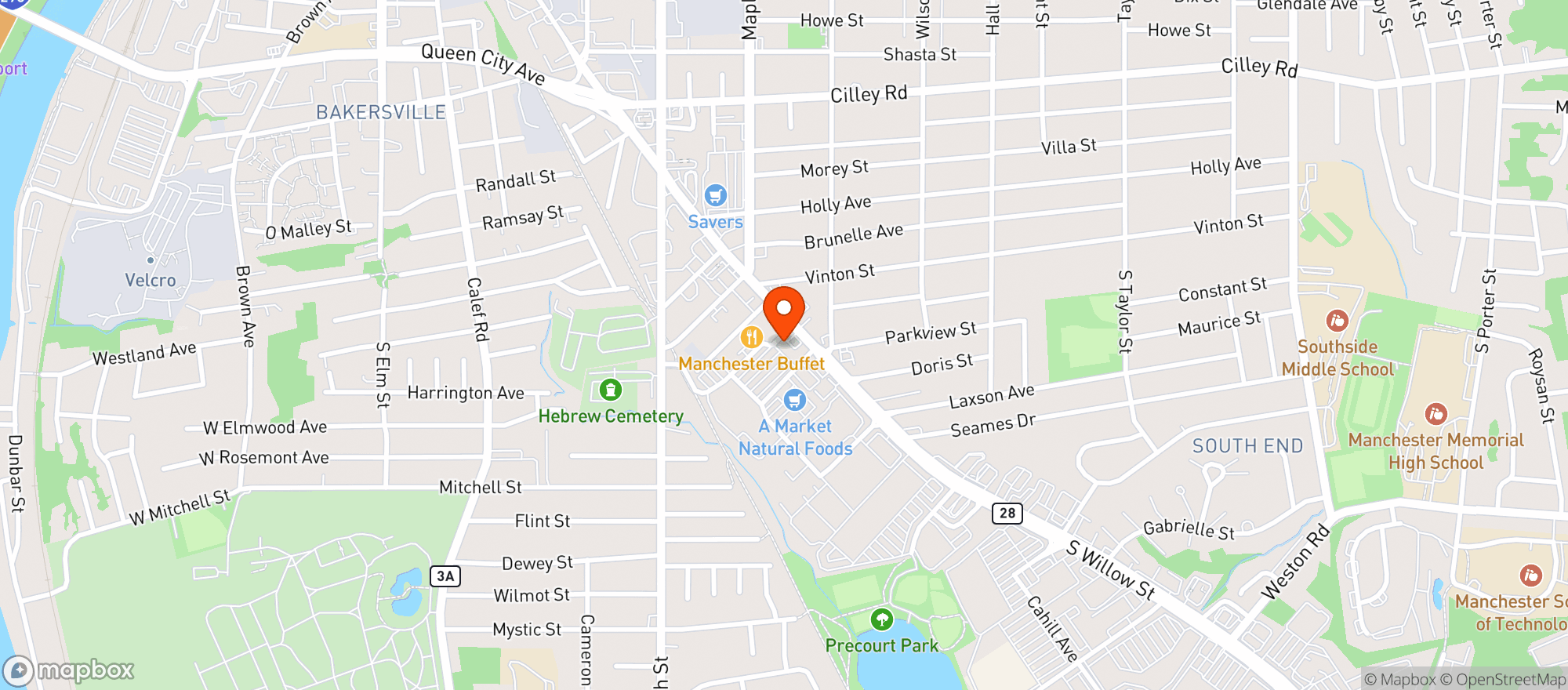 Map showing Fotia Greek Taverna