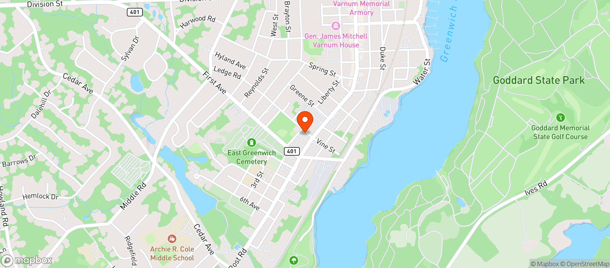 Map showing Thorpe's Wine & Spirits