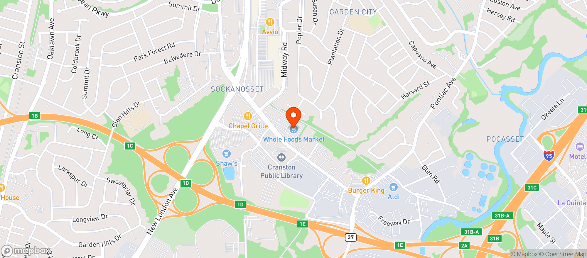 Map showing Whole Foods Market #10254