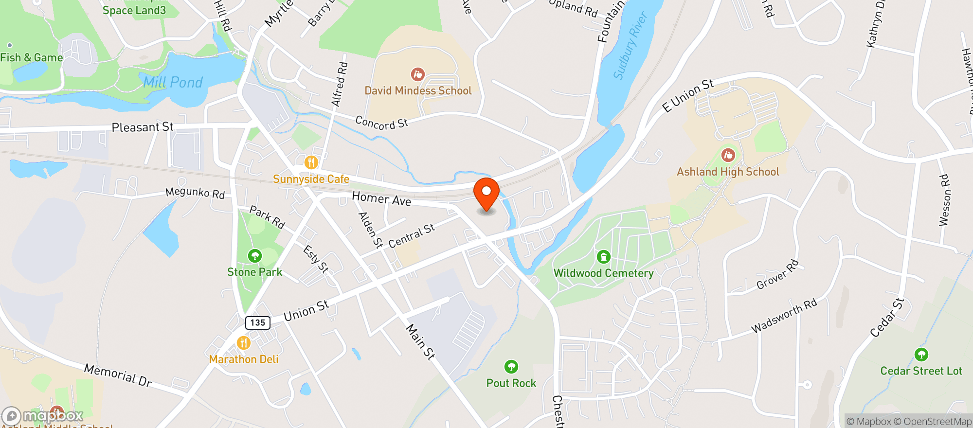 Map showing Clock Tower Pickleball