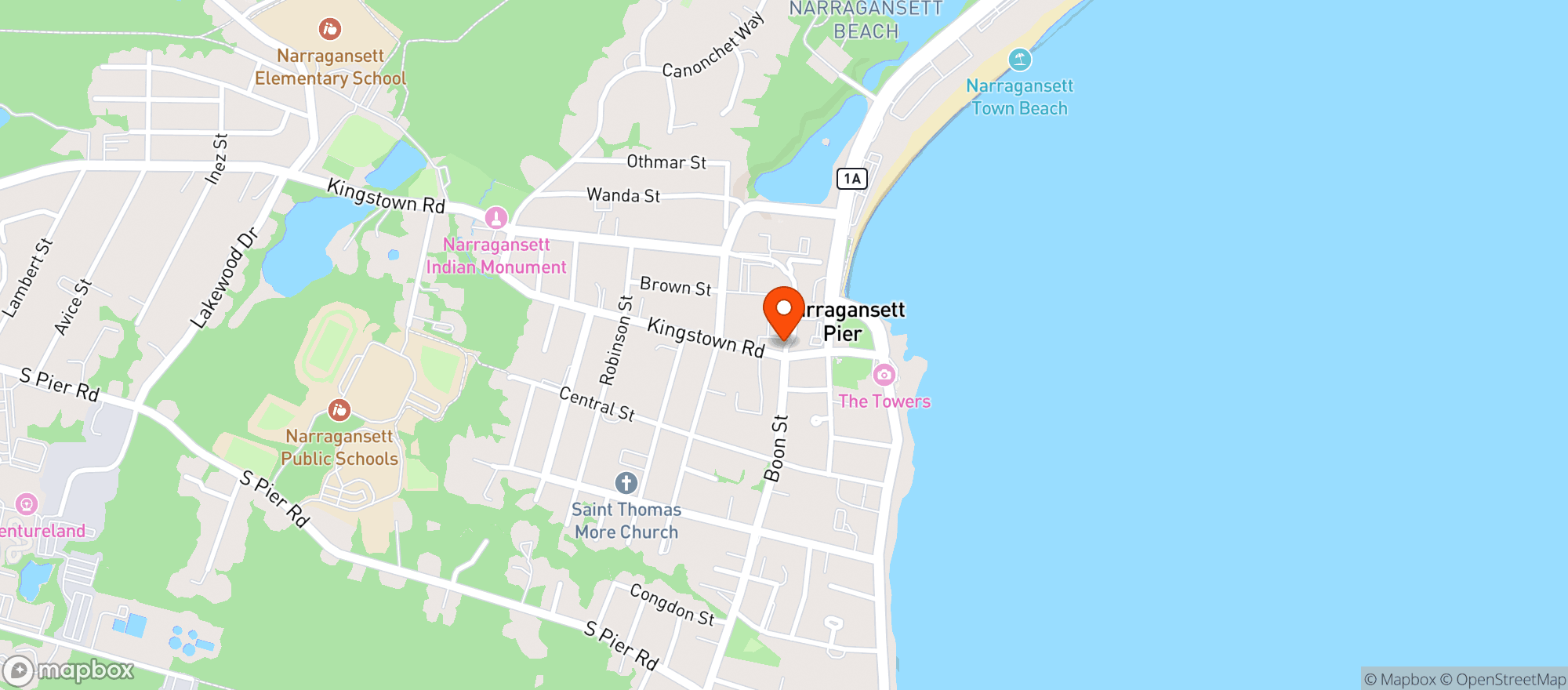 Map showing Pier Liquors