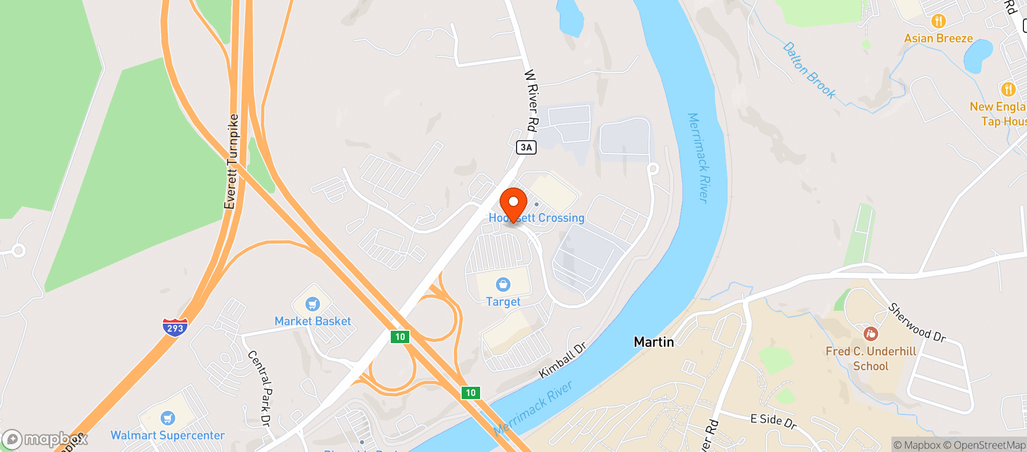 Map showing Target Store