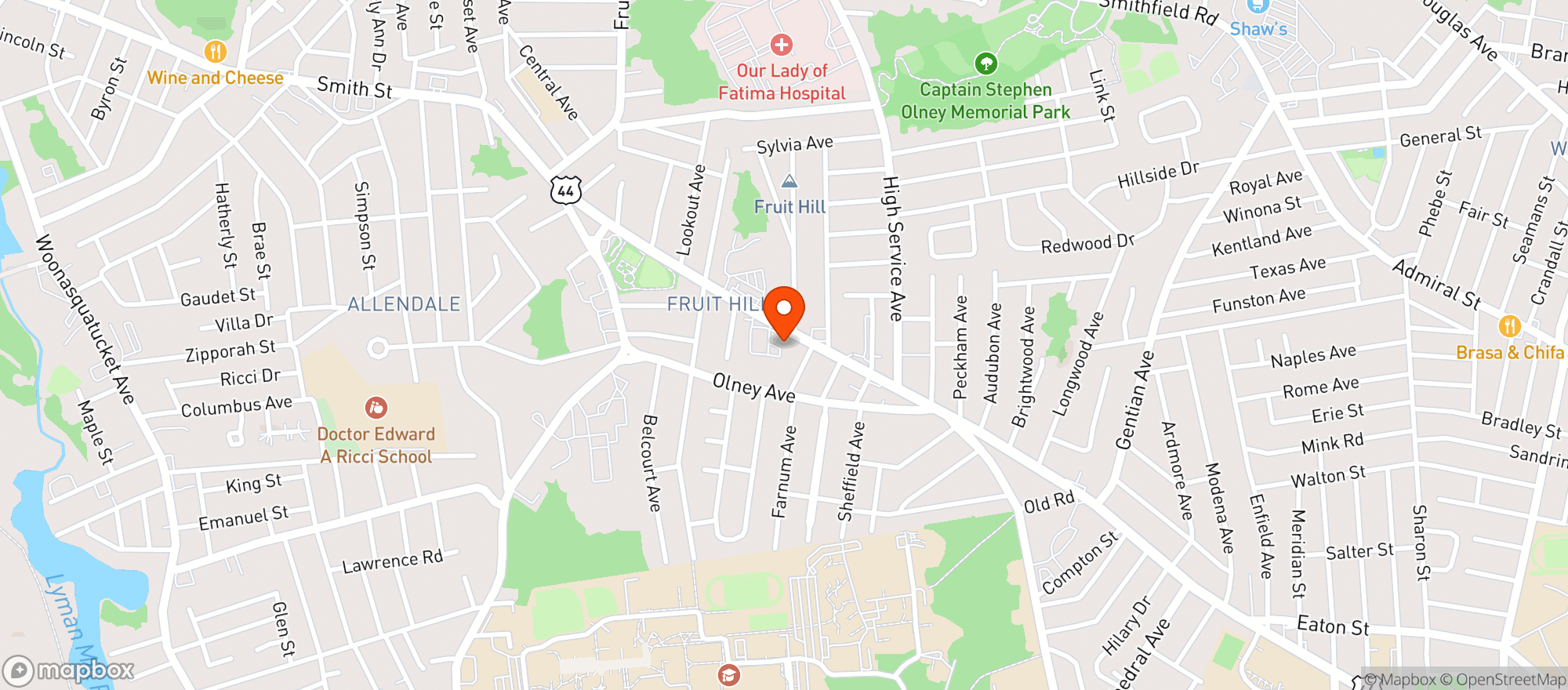 Map showing Delta Wine & Spirits
