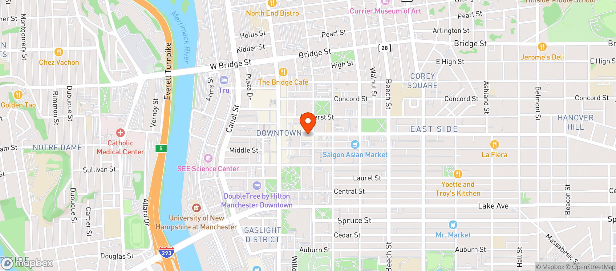 Map showing Crown Tavern