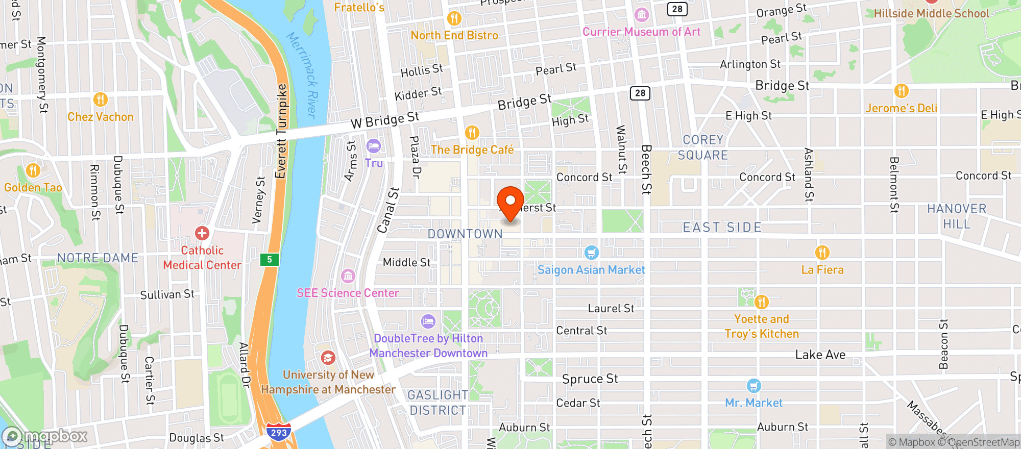 Map showing Palace Theatre