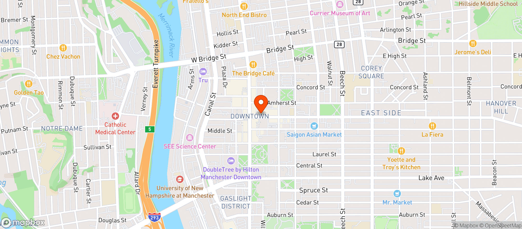 Map showing Industry East