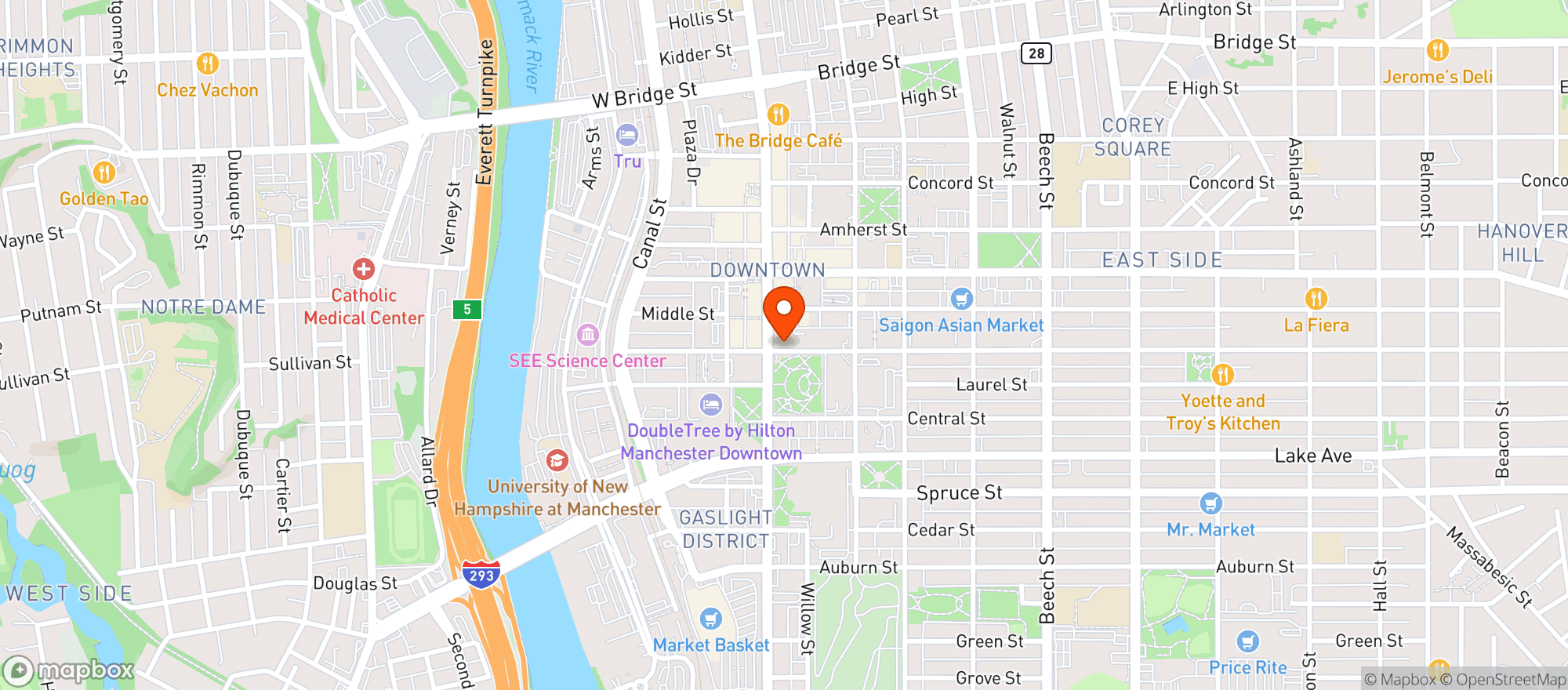 Map showing Thirsty Moose Taphouse