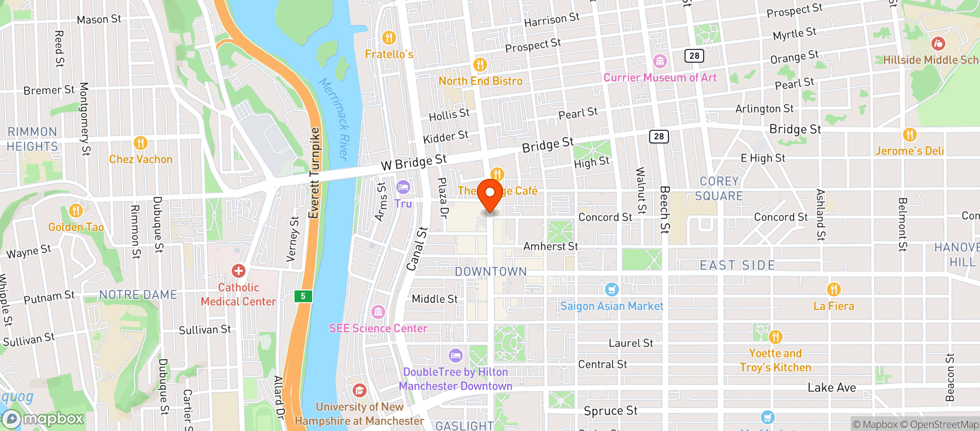 Map showing Margaritas Mexican Restaurant