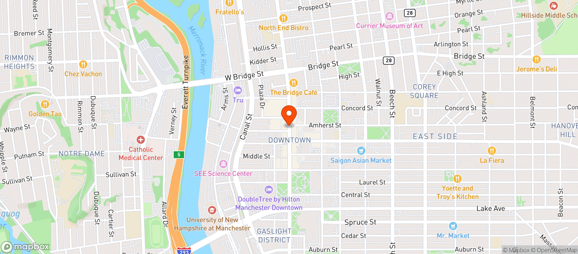 Map showing Bunnys Convenience