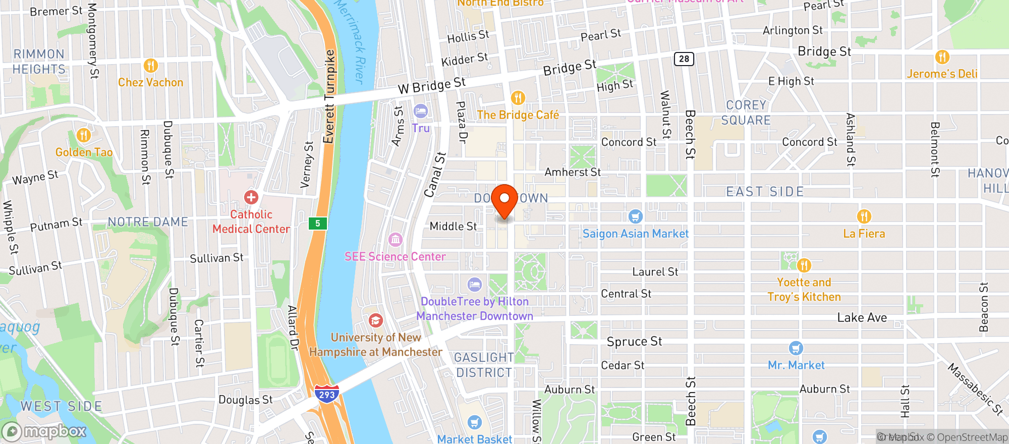 Map showing Dizs Cafe