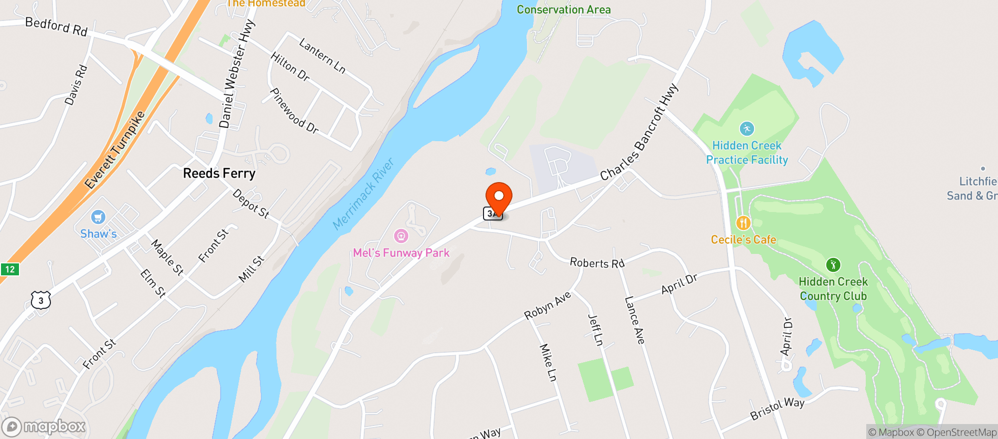 Map showing Litchfield Food Mart