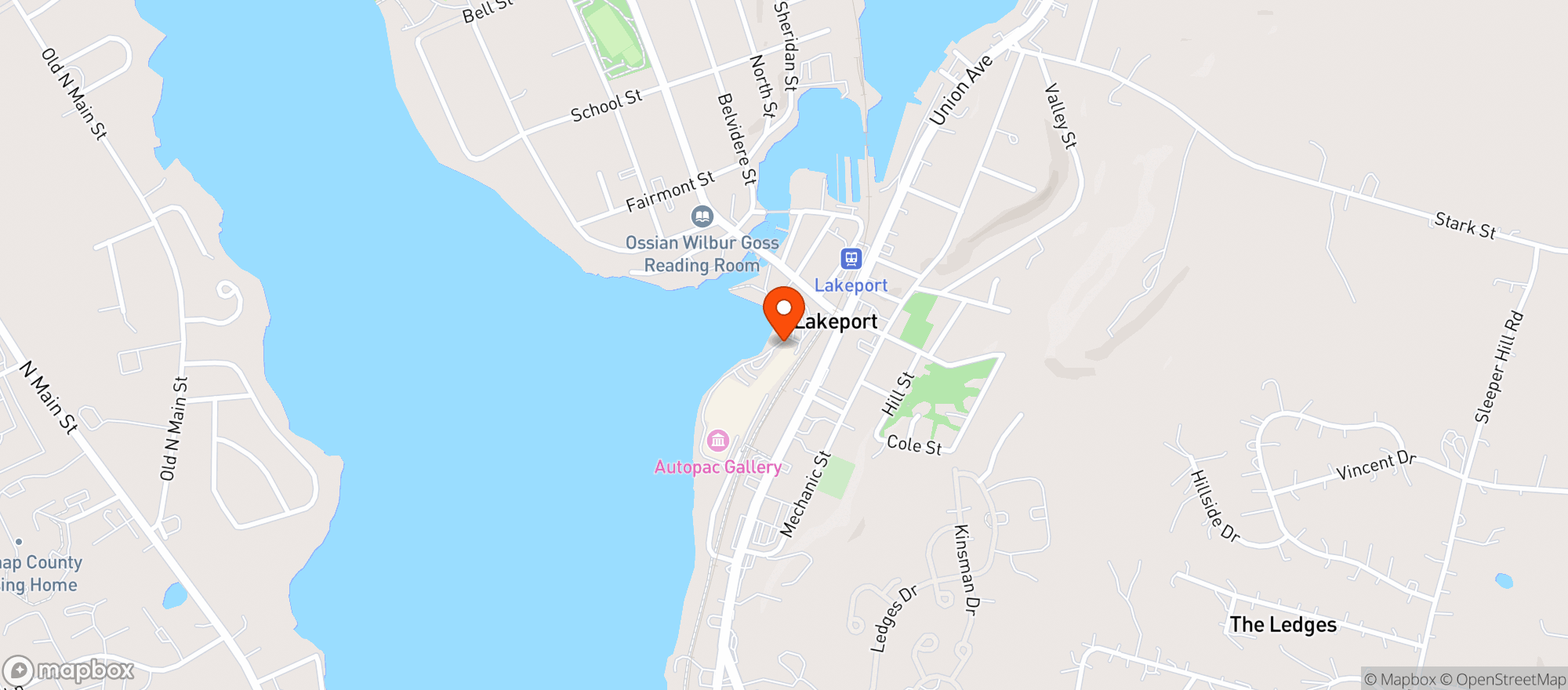 Map showing O Steak & Seafood