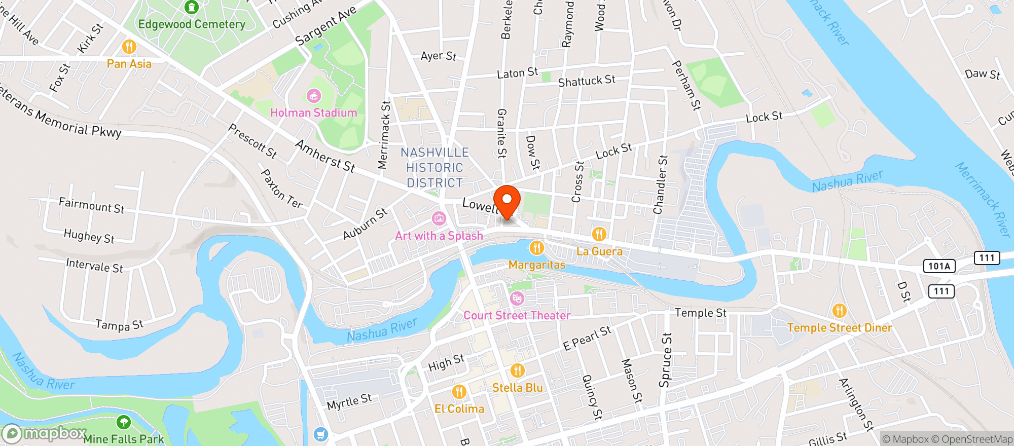 Map showing Penuches Ale House