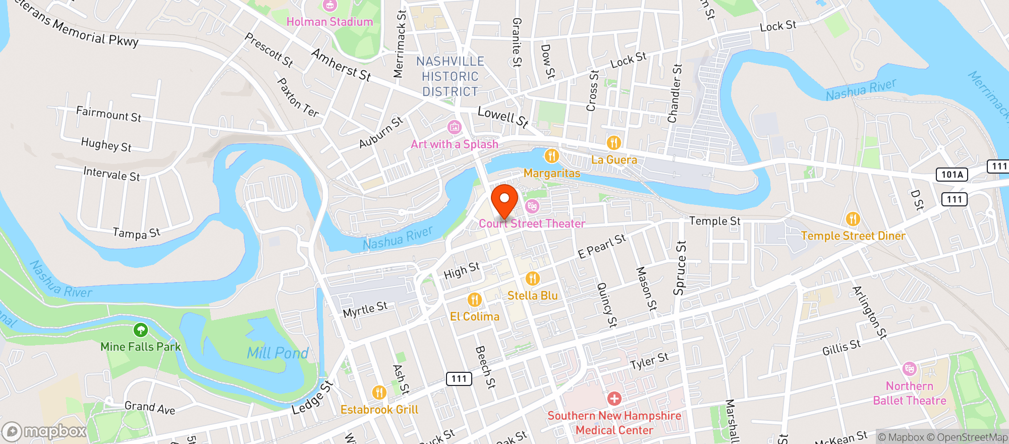 Map showing Odd Fellows Brewing Company