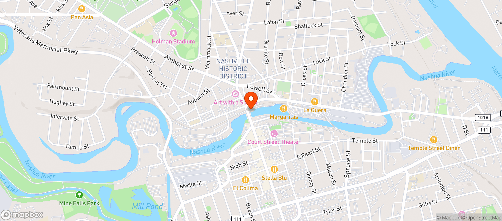 Map showing Peddlers Daughter