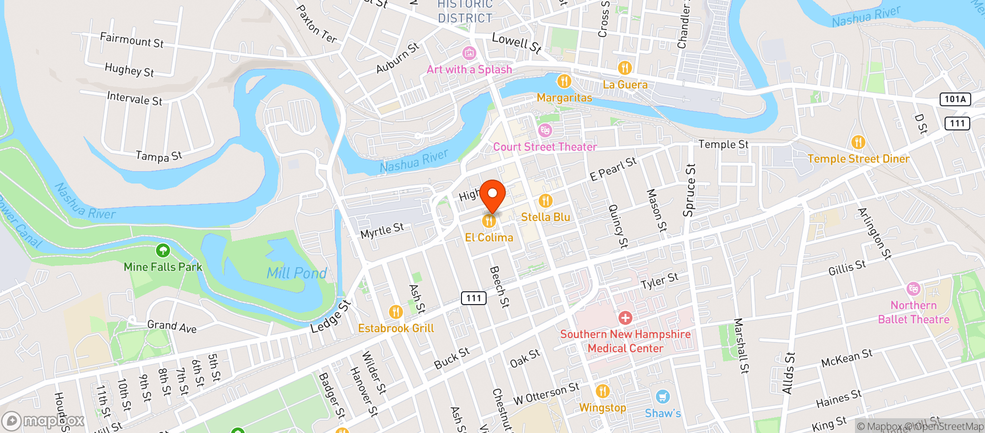 Map showing Local Street Eats
