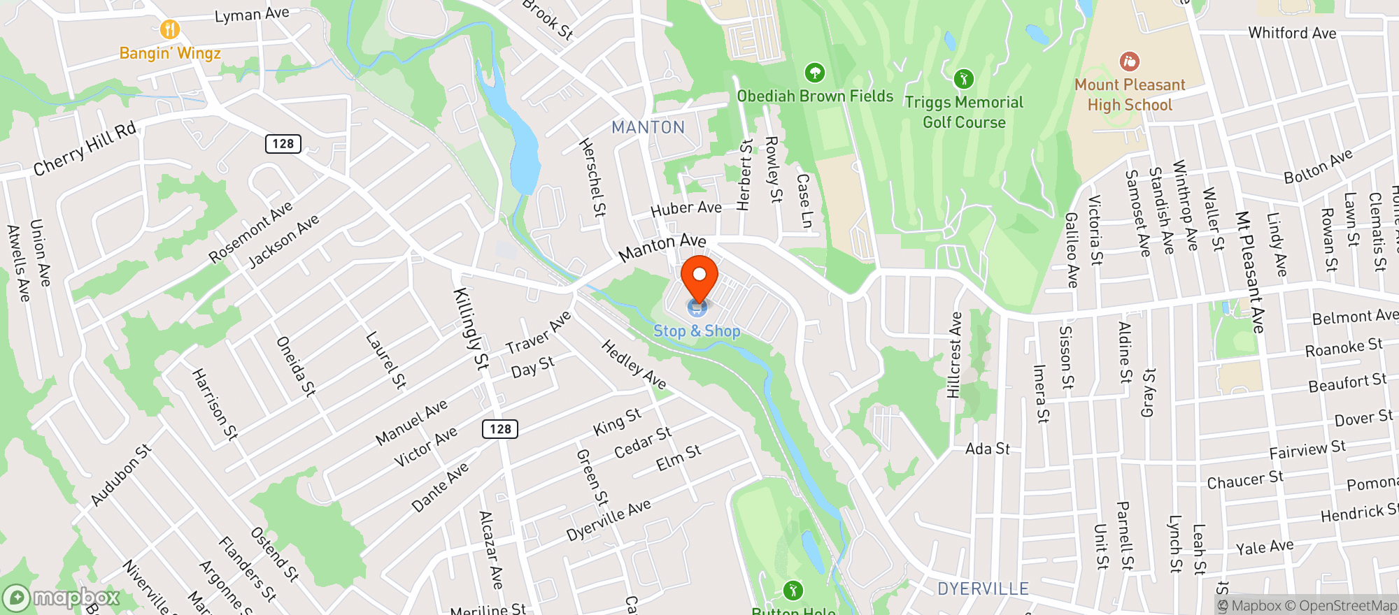 Map showing Stop & Shop
