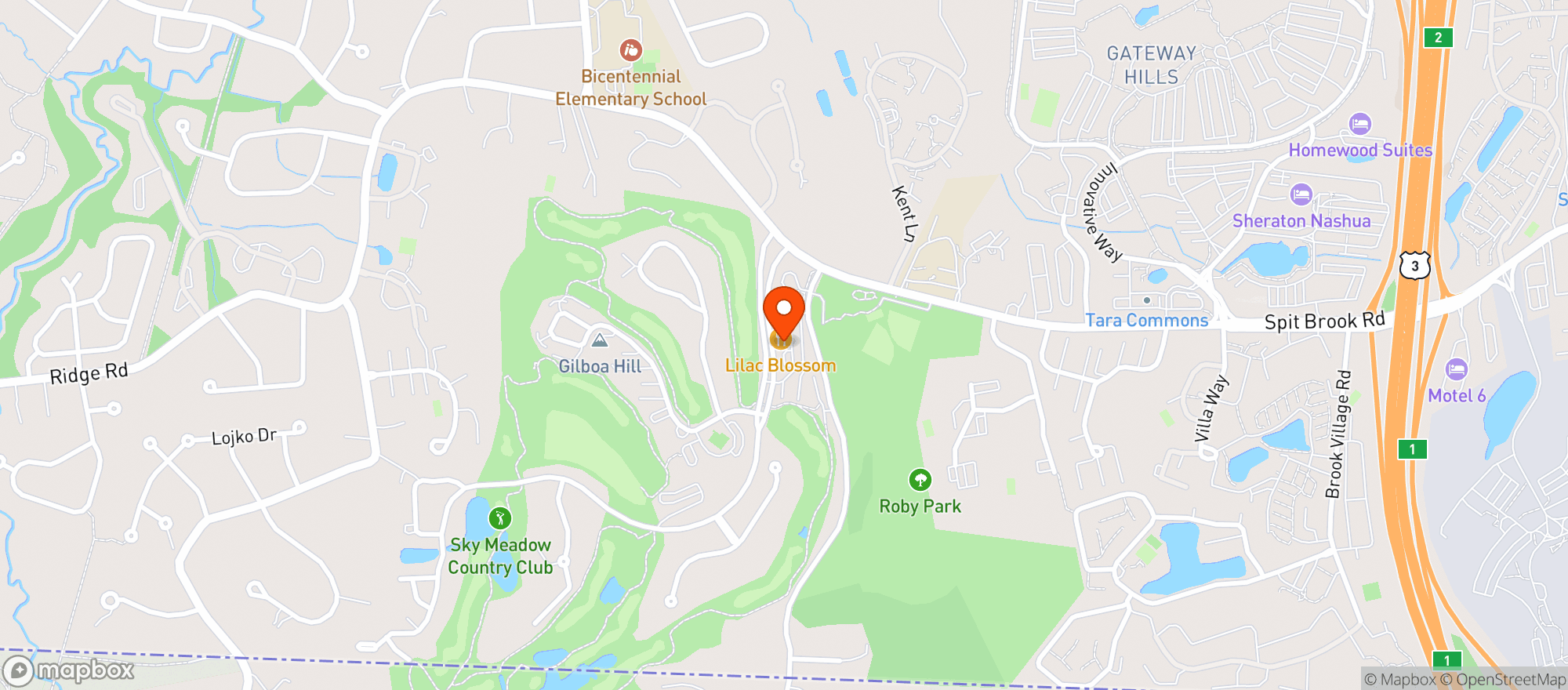 Map showing Lilac Blossom South