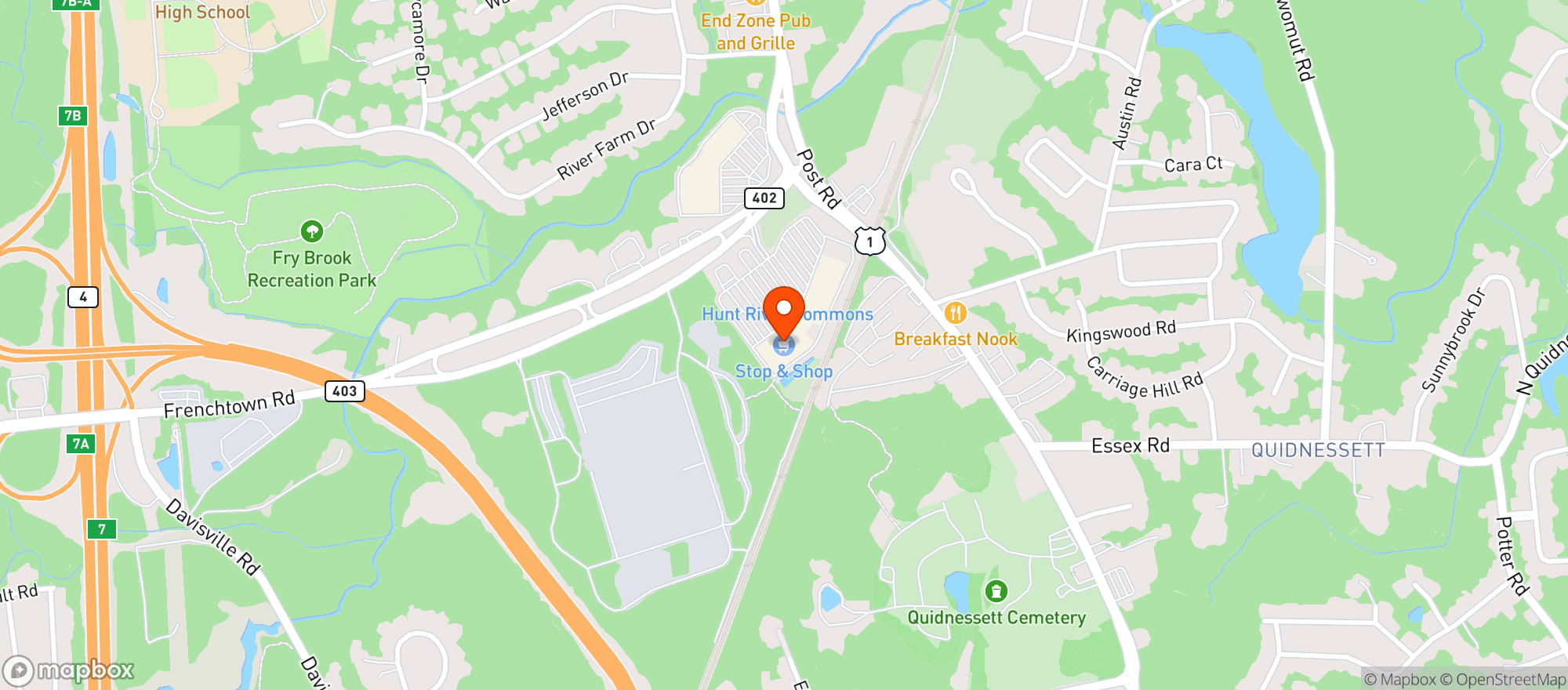 Map showing Stop & Shop - 0716 - North Kingstown
