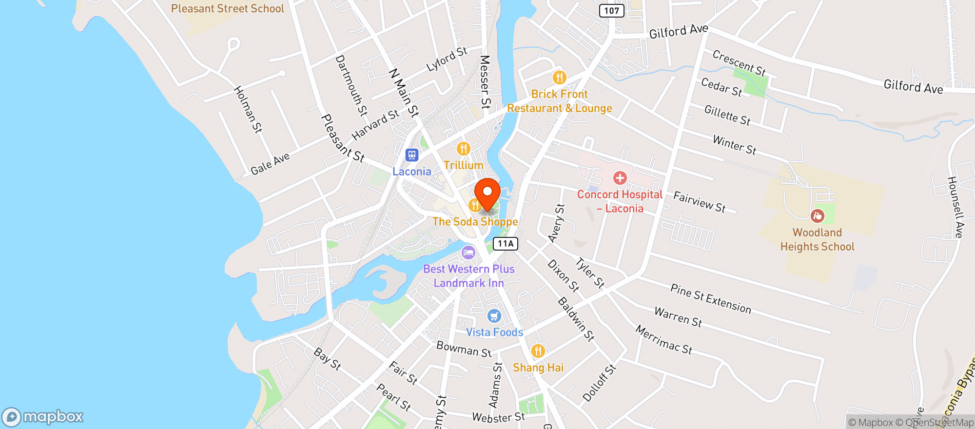 Map showing Taco Bay