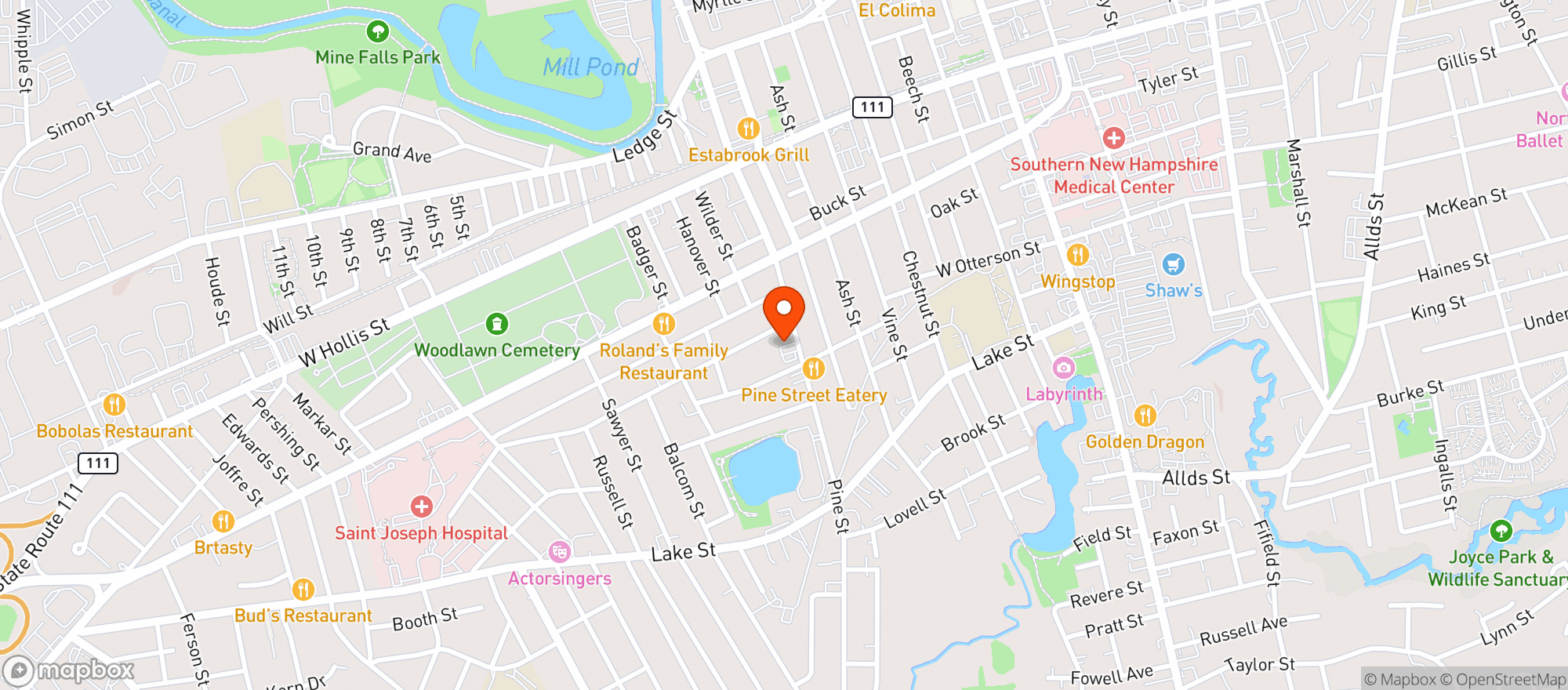 Map showing Club National Inc