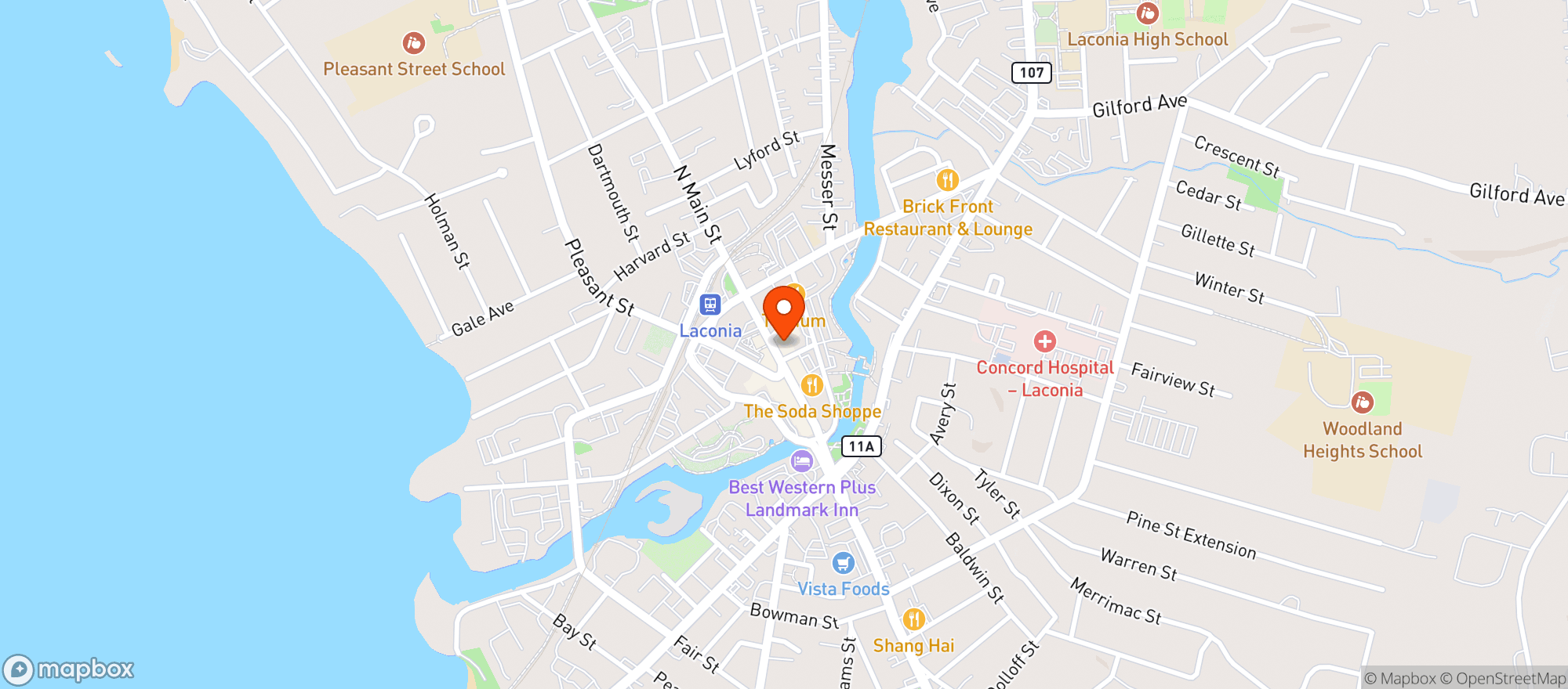 Map showing Candy Bar