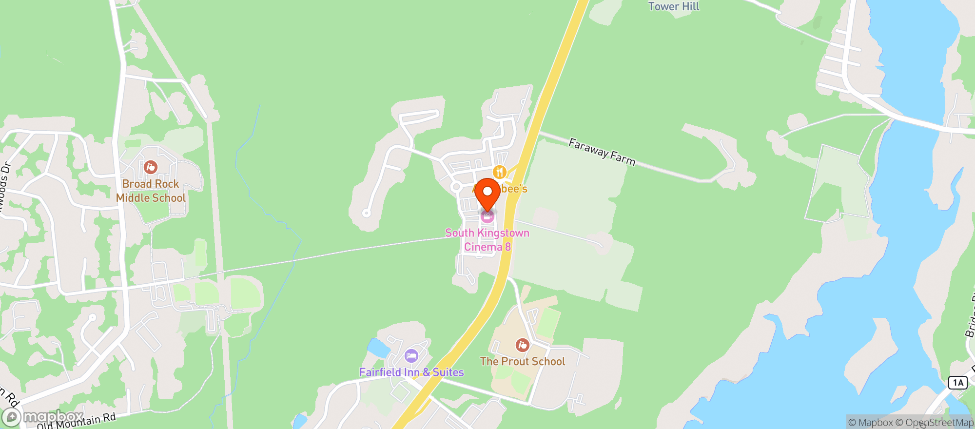 Map showing South County Cinema