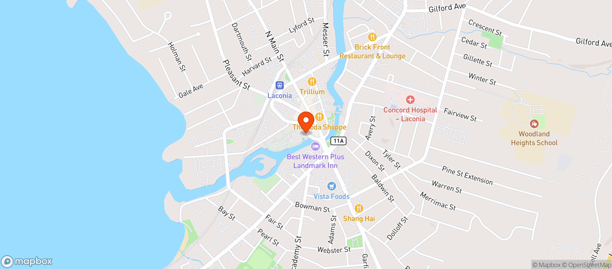 Map showing Hectors Fine Food & Spirits