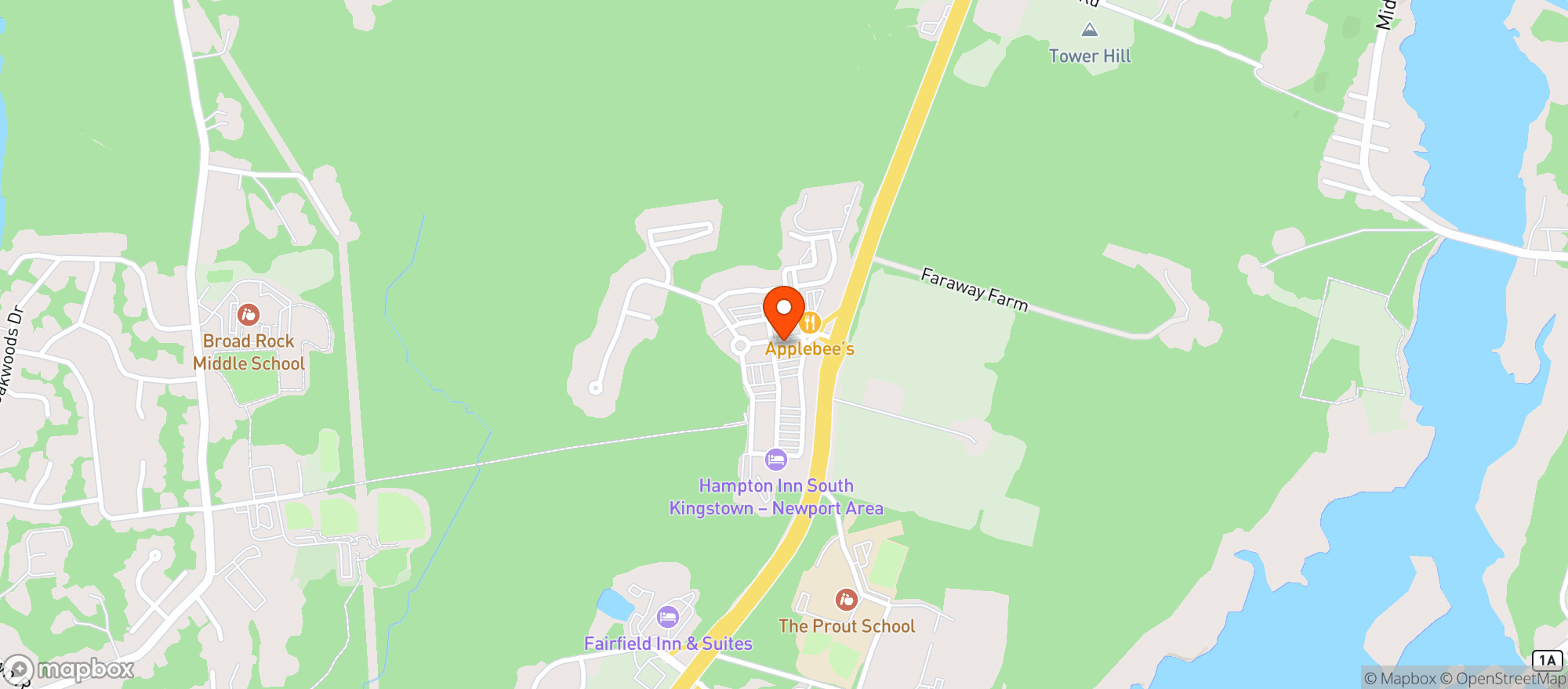 Map showing Pasquale's Pizzeria
