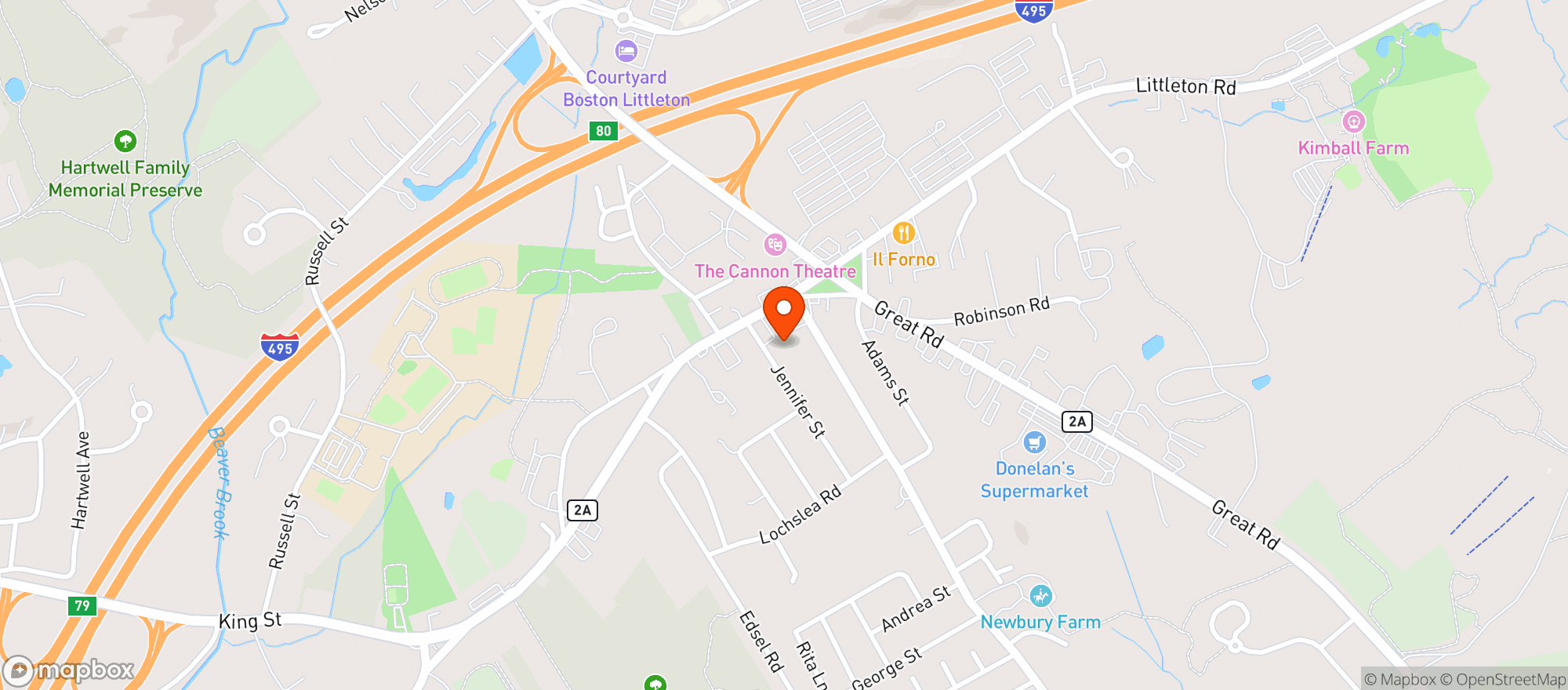Map showing Littleton Convenience