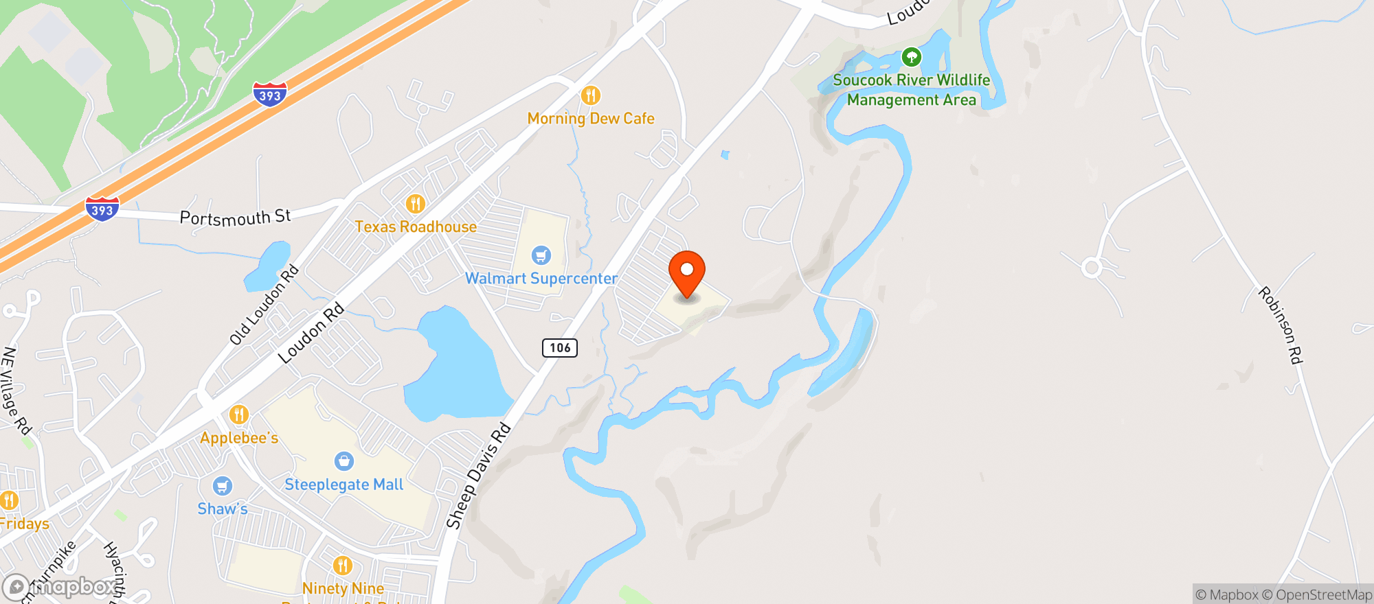 Map showing Sams Club #6386