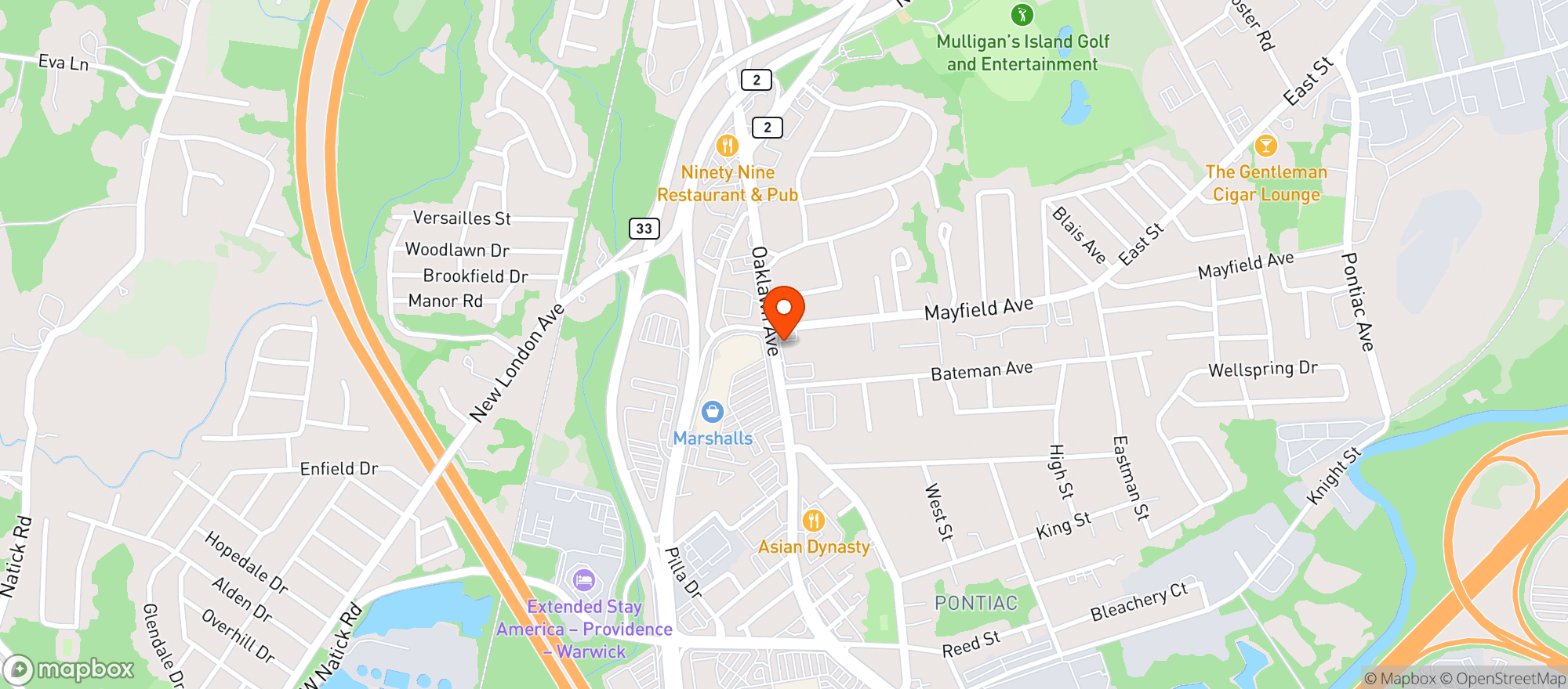Map showing Christy's Liquors