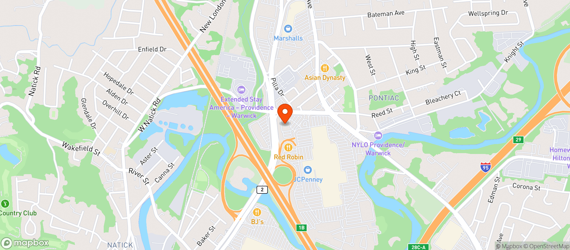 Map showing Gnc