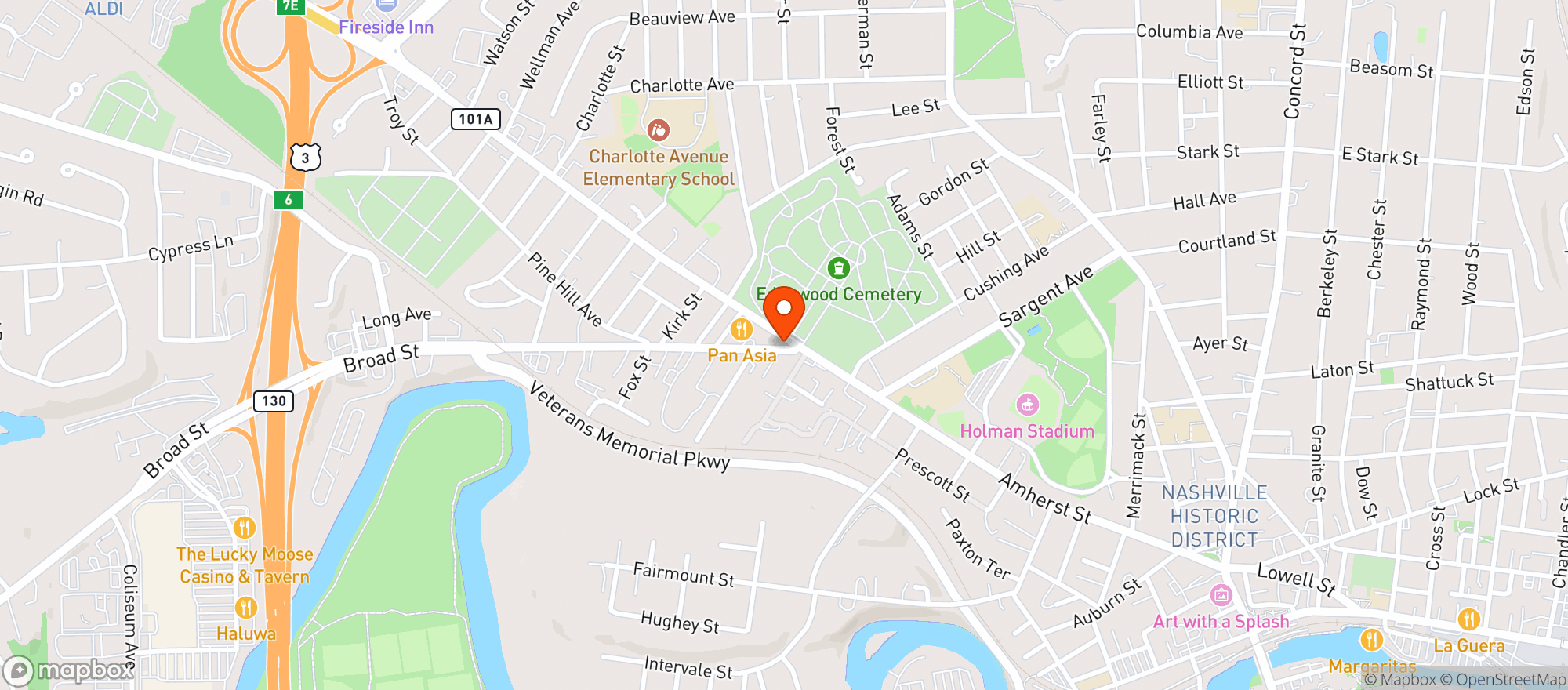 Map showing Milano House Of Pizza