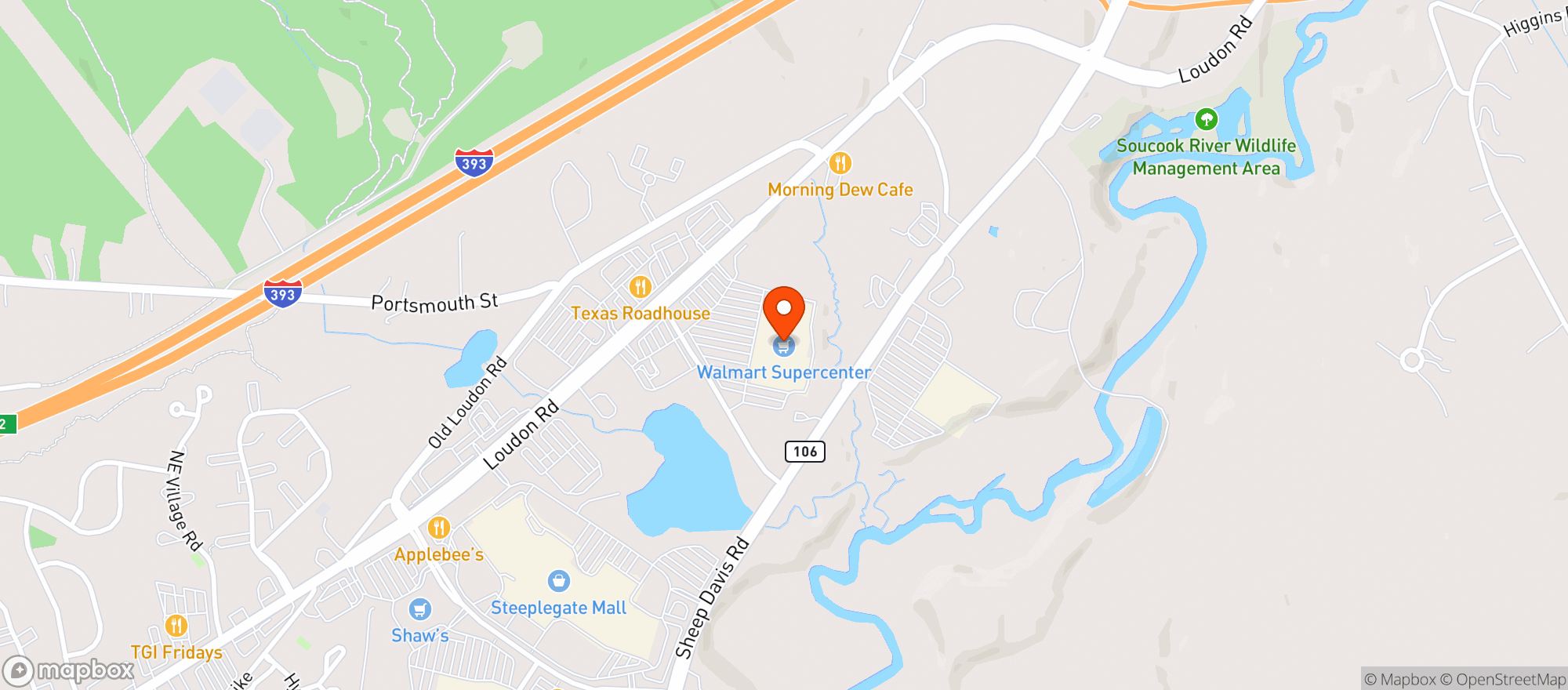 Map showing Walmart Supercenter