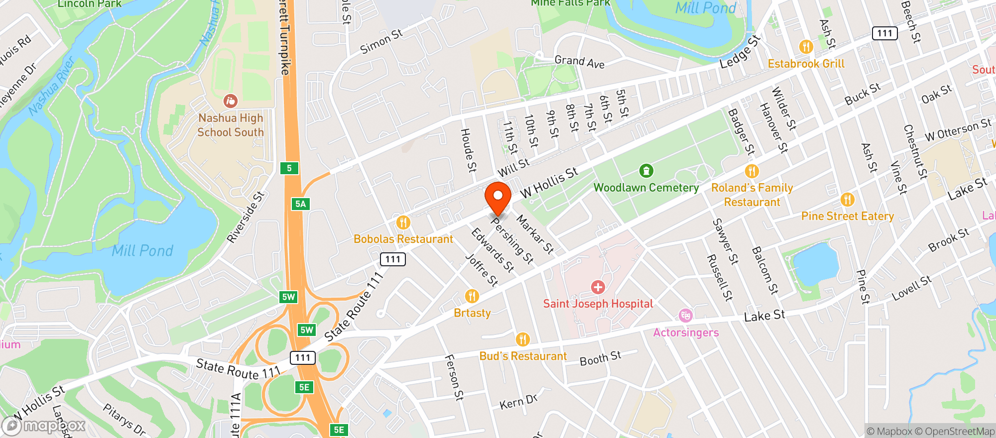 Map showing Sunnyside Stop
