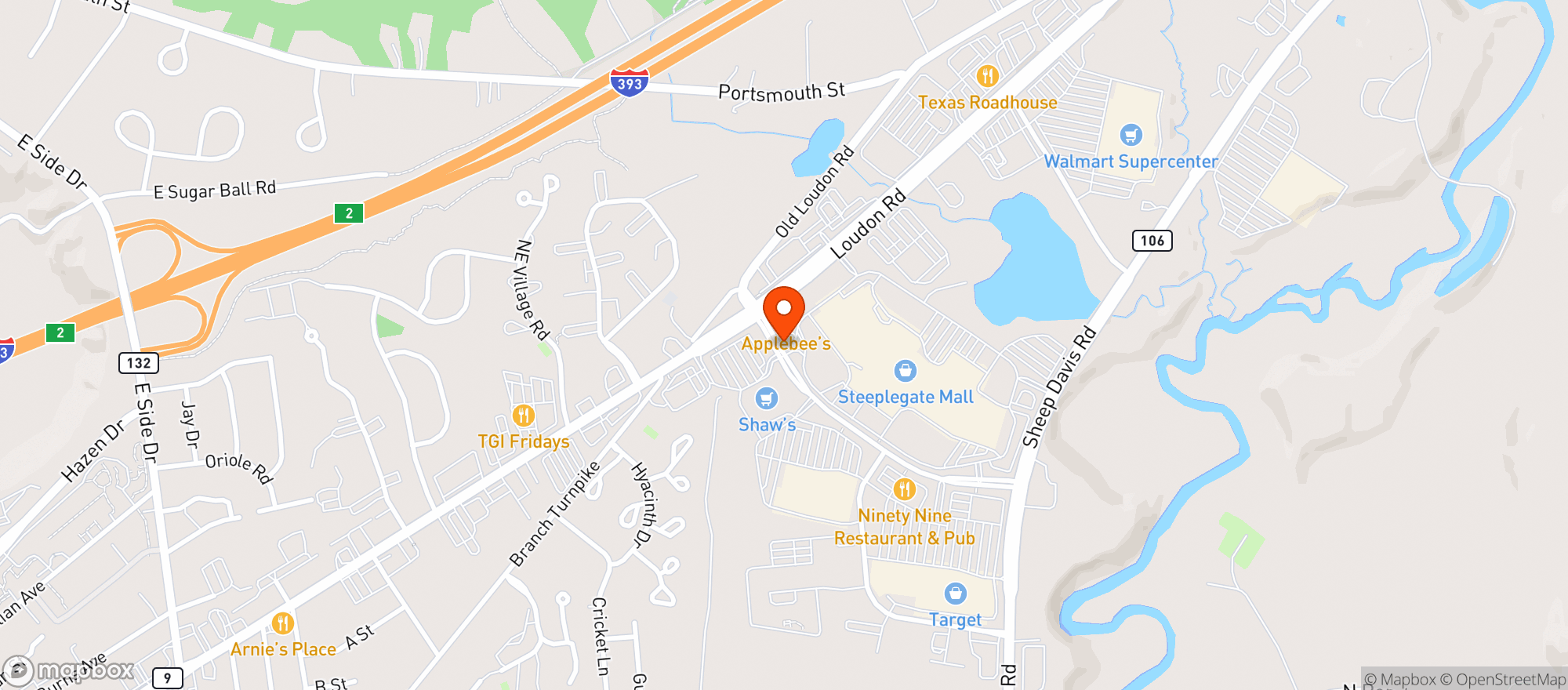 Map showing Shaws - 00811 - Concord