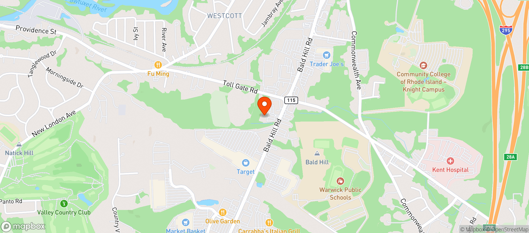 Map showing Haxtons Tollgate Liquors