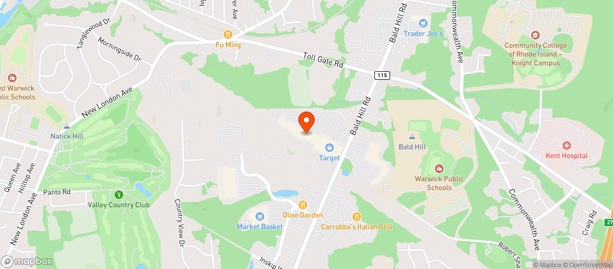 Map showing Target