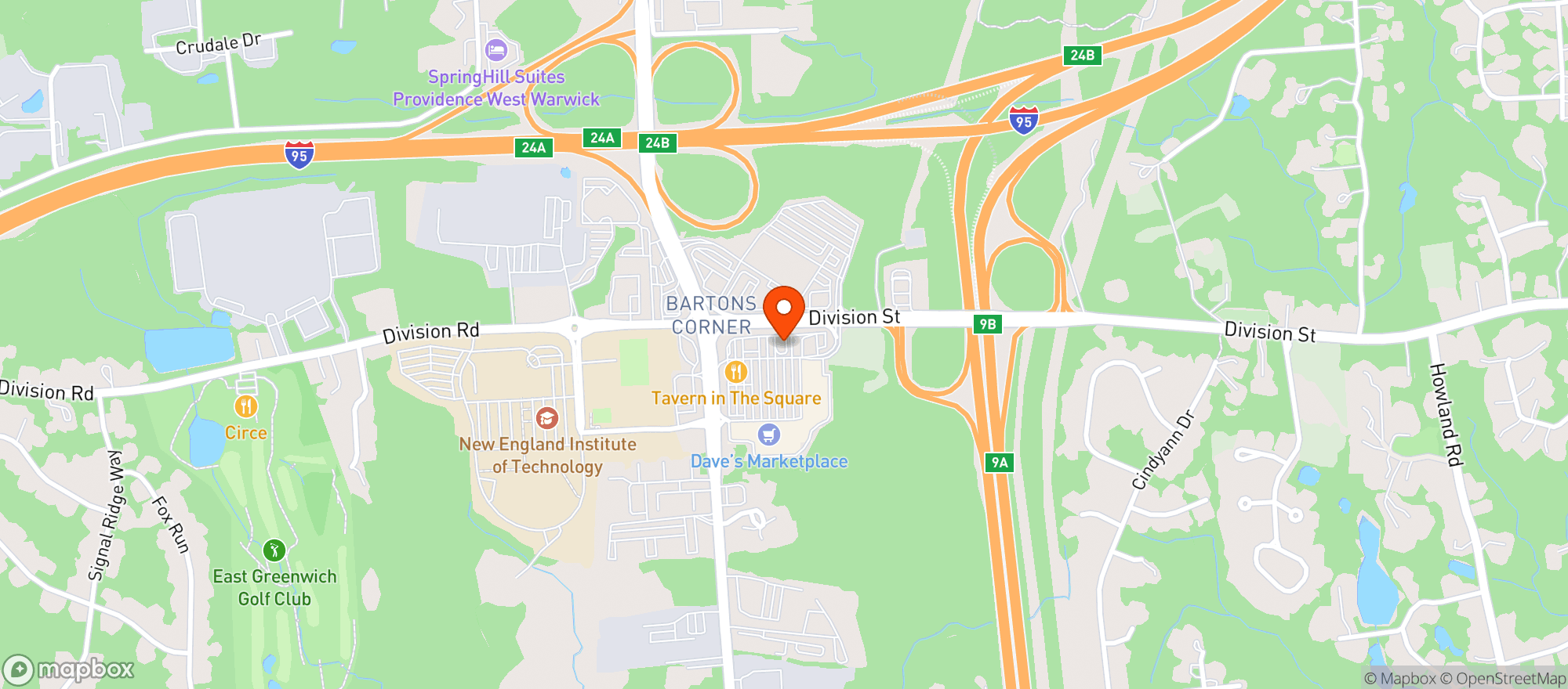 Map showing Daves Fresh Marketplace