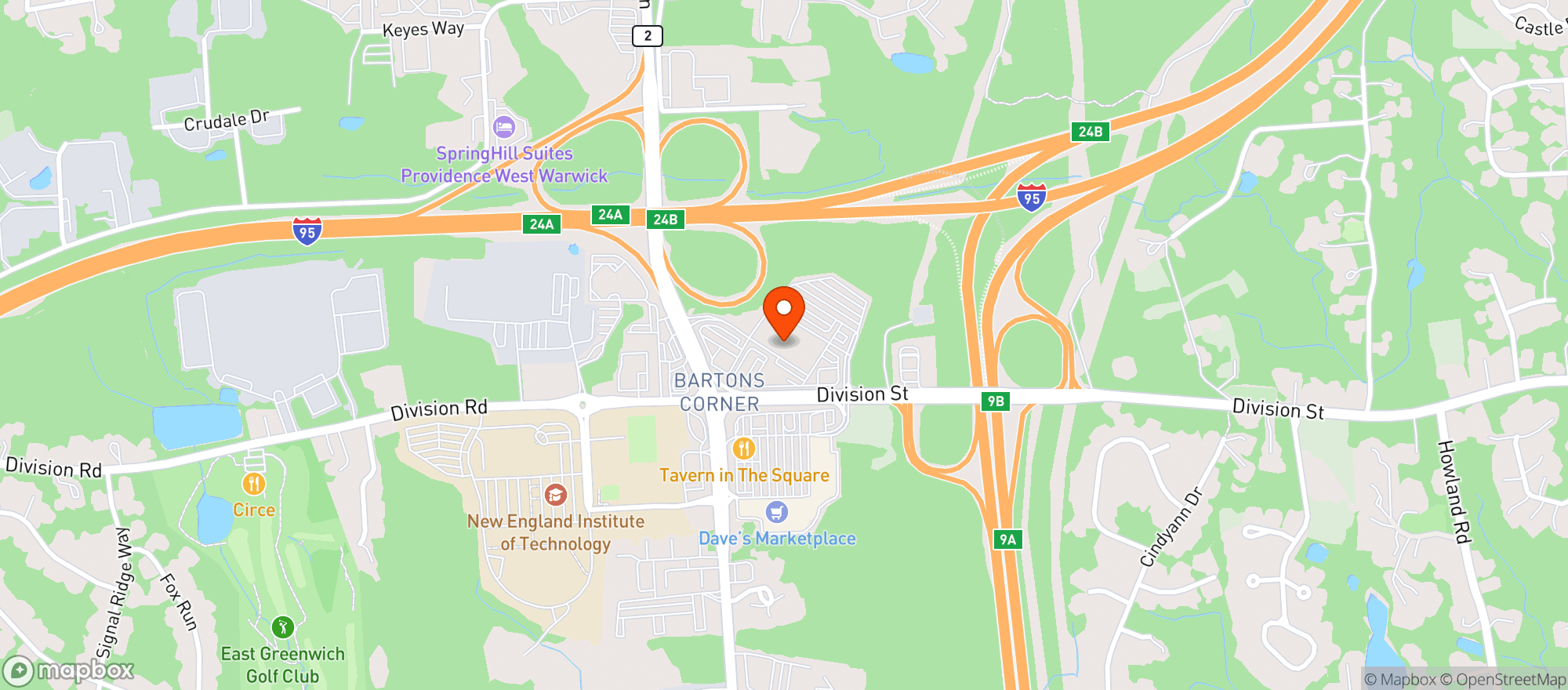 Map showing Texas Roadhouse