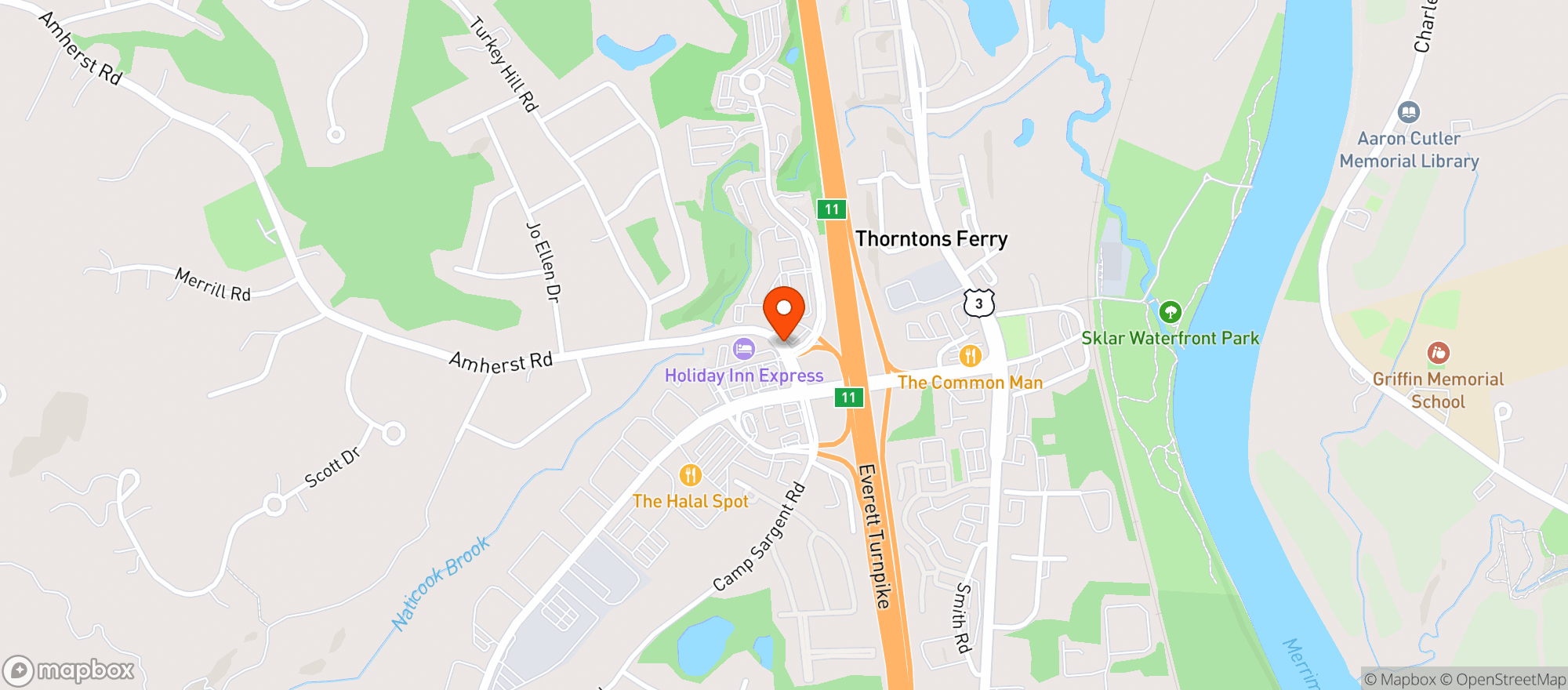 Map showing Los Primos Mexican Restaurant