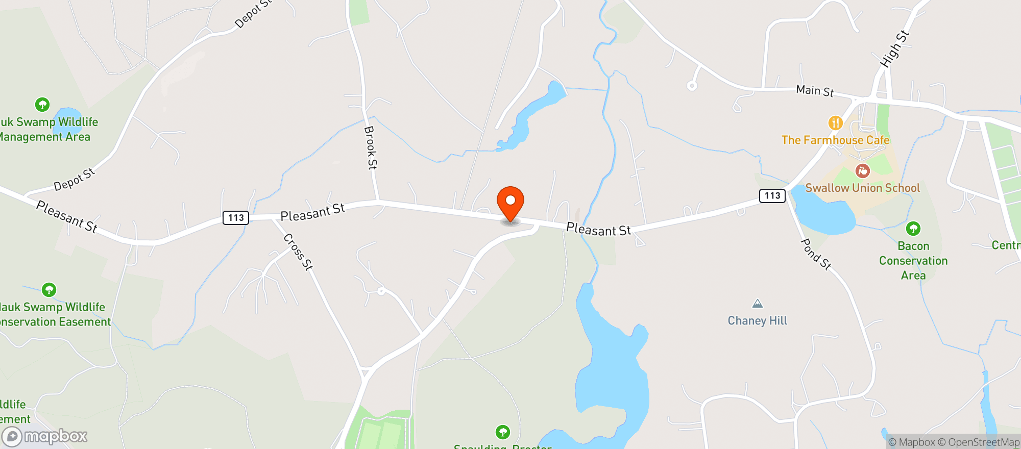 Map showing Dunstable General Store