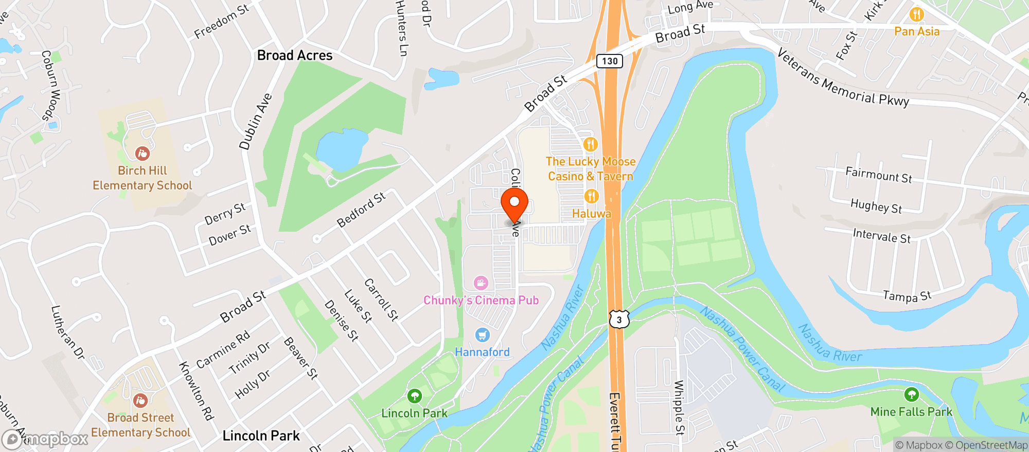 Map showing Hannaford