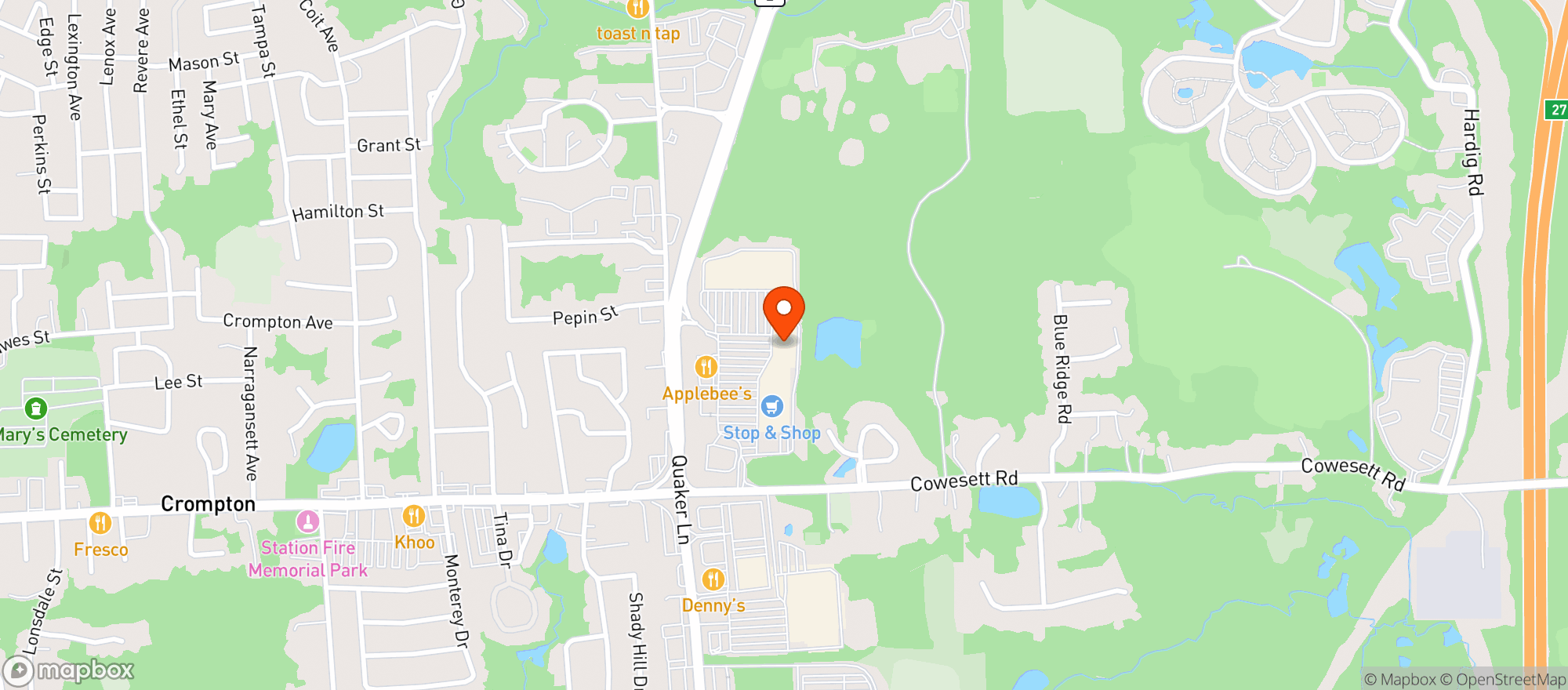 Map showing Stop & Shop