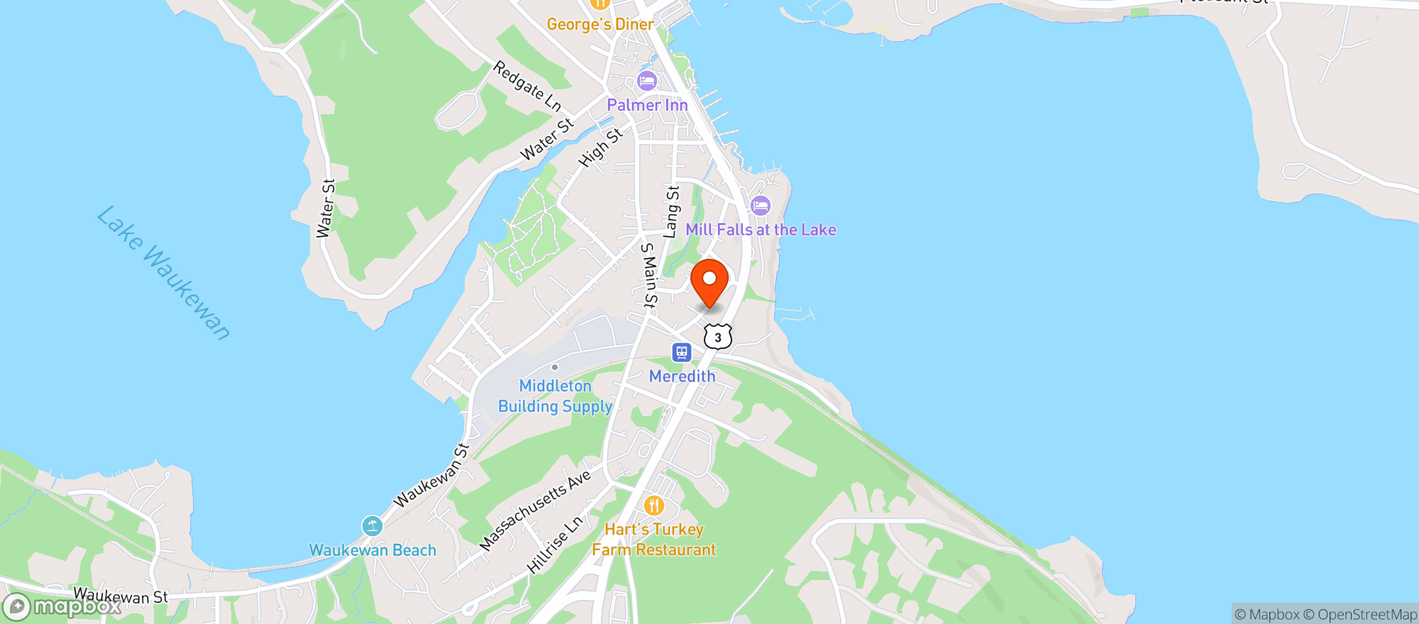 Map showing CASE N KEG MEREDITH