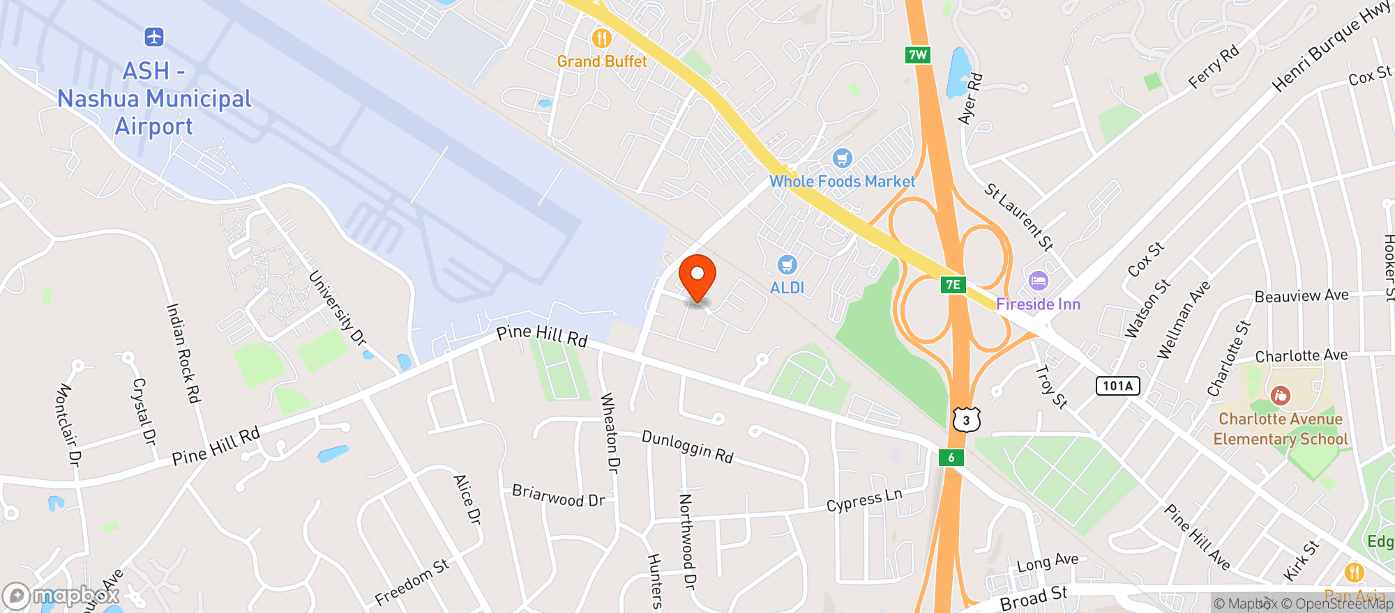 Map showing Bellavance Beverage Co #00742