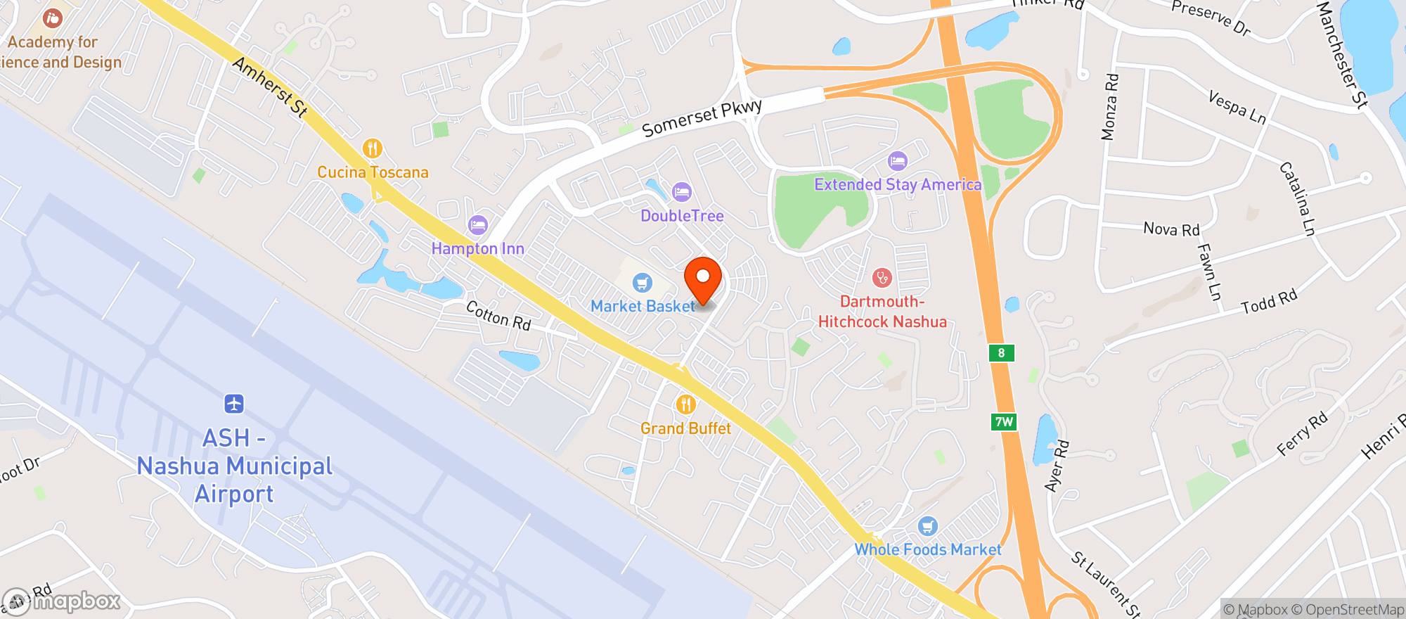 Map showing 110 Grill